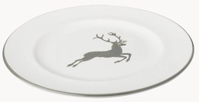 Piatto da dessert fatto a mano Gourmet Grauer Hirsch