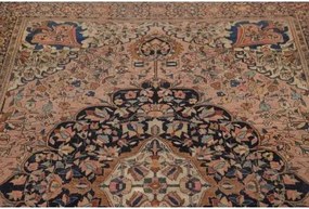 Antik Medaglione Floreale Rosa Antico Blu Scuro 128x200 Cm