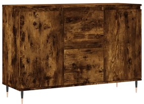 Credenza rovere fumo 104x35x70 cm in legno multistrato