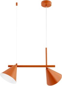 Lampadario a sospensione con cavo ZELTA 2xE27/15W/230V arancione