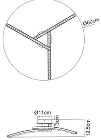 Globo 67169-18IP - Lampadario LED da parete per bagno JULES 3xLED/6W/230V IP44