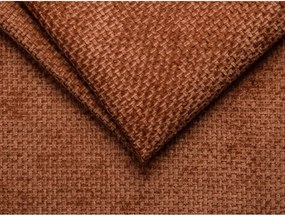 Divano angolare color mattone (con penisola a destra/con chaise lounge) con rivestimento in ciniglia Lupine – Micadoni