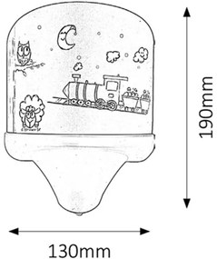 Rabalux 4569 - Applique per bambini SHEPHERD E14/7W