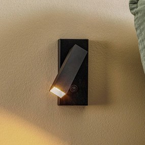 Argon Faretto da parete Rai, orientabile, nero