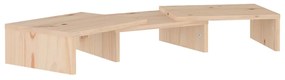 Supporto per monitor 60x24x10,5 cm in legno massello di pino