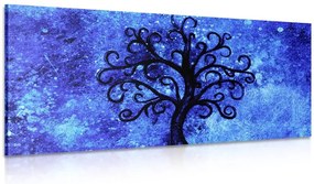 Quadro su tela – Albero della vita su sfondo blu