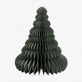Albero di Natale di carta Noelle Baia verde & ↑15 cm - Sklum