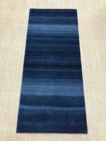 Loribaft Tappeto 80 x 180 Blu (Iran) Annodato A Mano