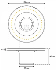 Applique LED IP65 Luce Indiretta, 12W, Tonda, Bianca Colore Bianco Naturale 4.200K