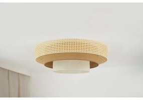 Brilagi - Plafoniera LED CEDAR LUNETA LED/26W/230V rattan/marrone/crema