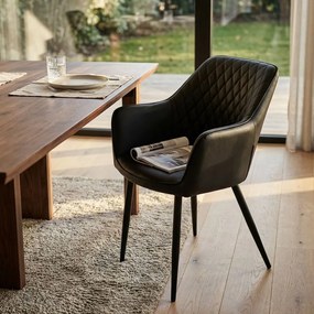 SANDY - poltrona imbottita per sala da pranzo in ecopelle