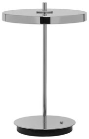 Lampada da tavolo dimmerabile a LED in argento con paralume in metallo (altezza 31 cm) Asteria Move - UMAGE