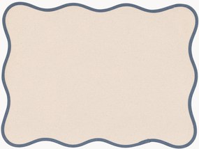 Set di 4 tovagliette americane in cotone Blue Scallop