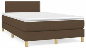 Giroletto A Molle Con Materasso Marrone Scuro 120x190cm Tessuto /