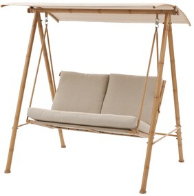 Dondolo da giardino 2 posti beige Baroe