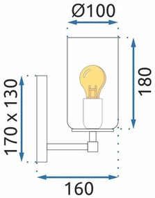 Lampada da parete APP1224-1W GOLD