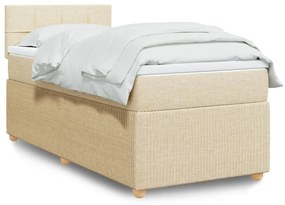 Giroletto A Molle Con Materasso Crema 100x200 Cm İn Tessuto /