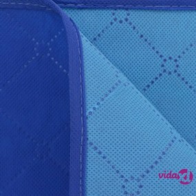 vidaXL Coperta da Picnic Blu e Celeste 150x200 cm