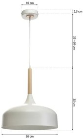 Lampadario a sospensione con filo TAYLOR 1xE27/60W/230V