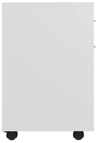 Mobiletto con rotelle bianco 45x38x54cm in legno ingegnerizzato
