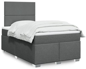 Giroletto A Molle Con Materasso Grigio Scuro 120x200 Cm Tessuto /