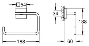 GROHE 40975000 - Porta asciugamani START CUBE cromo lucido