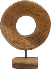 Scultura Dorat In Teak Ric. Cm 20X10X28 (Pezzi Unici - Non Rip. In Serie)