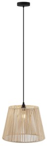 Lampada a sospensione da esterno nera con paralume in corda beige IP44 - Cava Jayla