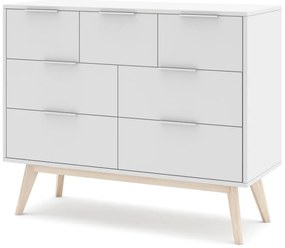 Cassettiera bassa bianca 120x83 cm Campus - Marckeric