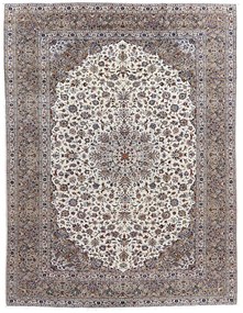 Kashan Tappeto persiano 290 x 390 Beige (Iran) Annodato A Mano