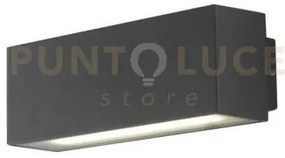 Applique led agera nera in alluminio 2x3w 700lm 4000k ip54 6,5x9x6,...