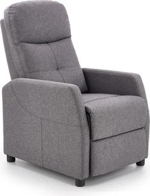 Poltrona reclinabile Felipe tessuto grigio - H103 cm
