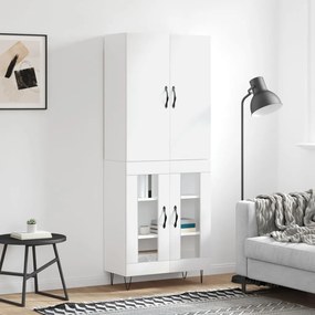 Credenza Bianca 69,5x34x180 Cm İn Legno Multistrato /
