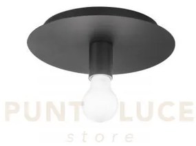 Plafoniera strike nera 1 luce attacco e27 25x25x86cm in metallo