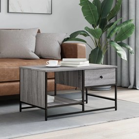 Tavolino Salotto Grigio Sonoma 85,5x51x45 Cm Legno Multistrato /