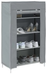 Scarpiera Grigio 60,5x30x97 Cm İn Tessuto Non Tessuto /