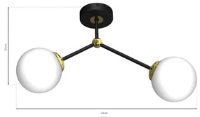 Lampadario a plafone JOY 2xE14/40W/230V nero/oro