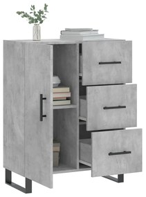 Credenza grigio cemento 69,5x34x90 cm in legno multistrato