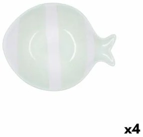 Ciotola Quid Kaleido Verde Ceramica Pesce 15 x 13 x 4 cm (4 Unità)
