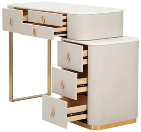 Consolle in beige-oro 40x120 cm Beauty - Mauro Ferretti