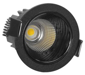 Faro da Incasso 7W Foro Ø55mm Nero IP40 CCT BRIDGELUX LED 3 Parabole Colore Bianco Variabile CCT