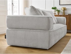 Divano grigio chiaro con rivestimento in ciniglia 237 cm Whesley – Bobochic Paris