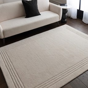 Tappeto in lana avorio tessuto a mano 200x290 cm Orlo Ivory - Asiatic Carpets