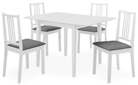 Set Per Sala Da Pranzo 5 Pz İn Mdf Bianco /
