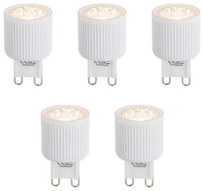 Set di 5 lampadine LED G9 24mm dimmerabili a 3 fasi 3W 300 lm 2700K