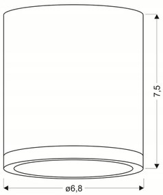 Plafoniera LED TUBA LED/5W/230V bianco/beige