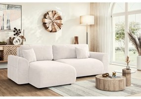 Divano angolare bianco allungabile (con composizione variabile) Lorine – Ropez