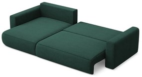 Divano angolare verde allungabile/con contenitore (con penisola a sinistra/con chaise lounge) Kapua – Makamii