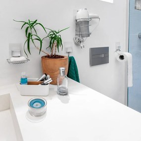 Supporto autoadesivo in acciaio cromato per carta igienica Bestlock Magic Bath - Compactor