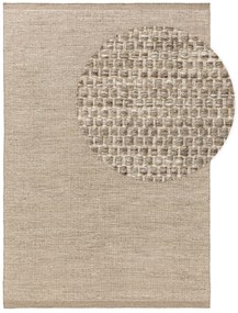 benuta Pure Tappeto di lana Rocco Taupe 140x200 cm - Tappeto fibra naturale